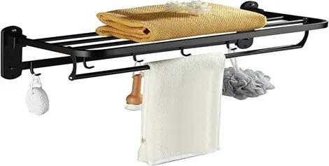 Black Stainless Steel Towel Rack